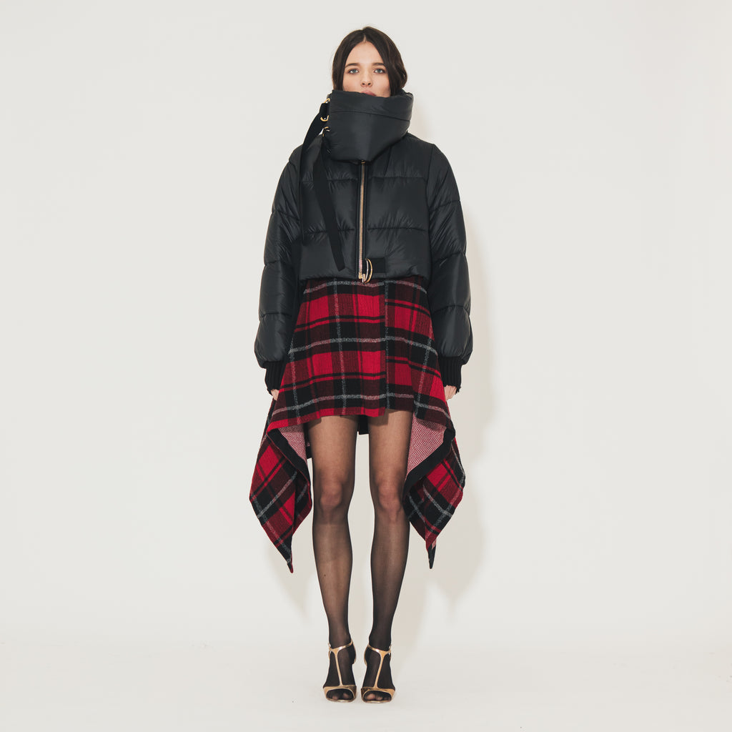 Sveta Milano Poncho in lana Paddington con piumino corto Promozione Limitata