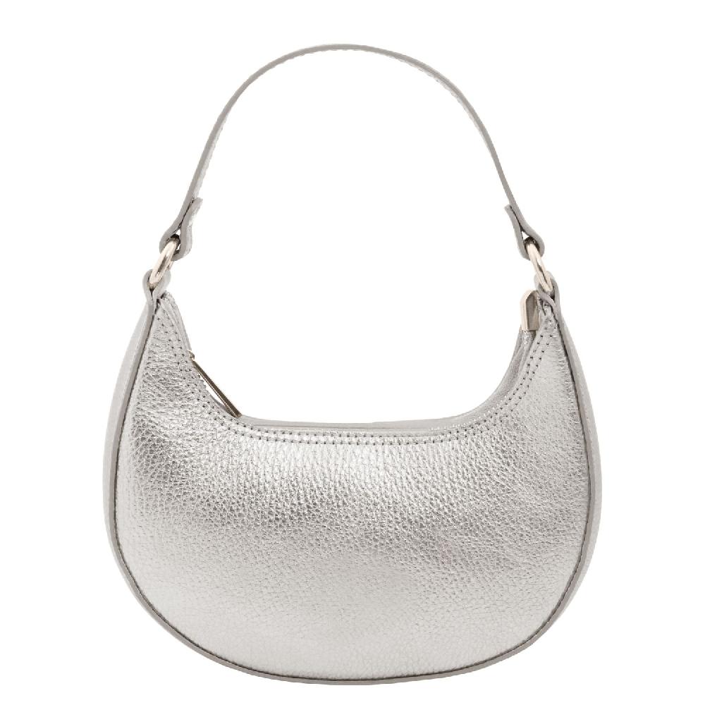 Tuscany Leather Metallic Leather Handbag With Chain Strap Convenienza