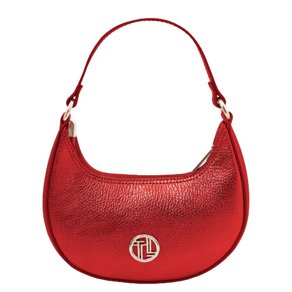Tuscany Leather Metallic Leather Handbag With Chain Strap Novità