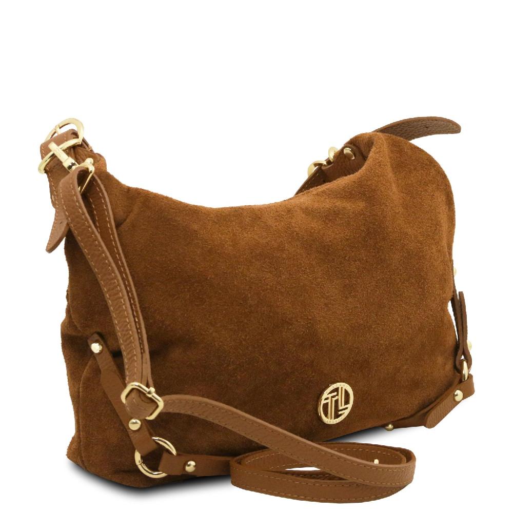 Tuscany Leather Schultertasche aus Wildleder Economico