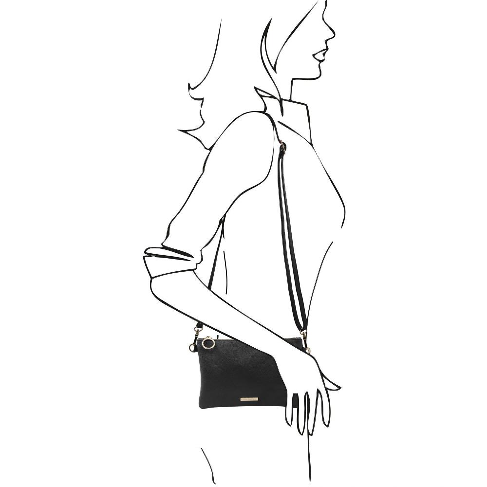 Tuscany Leather Soft Leather Clutch In Vendita