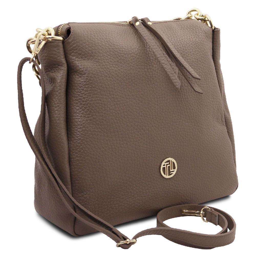 Tuscany Leather Bolso Shopping en Piel Suave Consegna Veloce