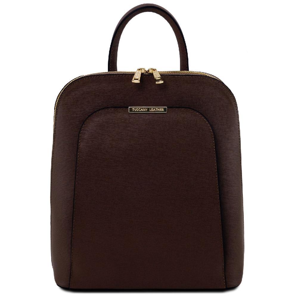Tuscany Leather Zaino da Donna in Pelle Saffiano Spedizione Gratuita