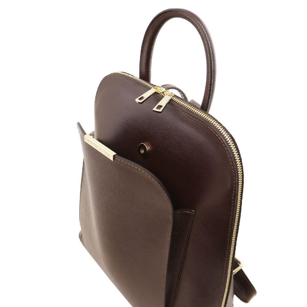 Tuscany Leather Zaino da Donna in Pelle Saffiano Spedizione Gratuita