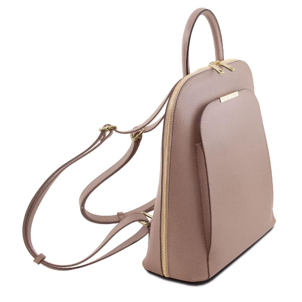 Tuscany Leather Zaino da Donna in Pelle Saffiano Qualità Garantita