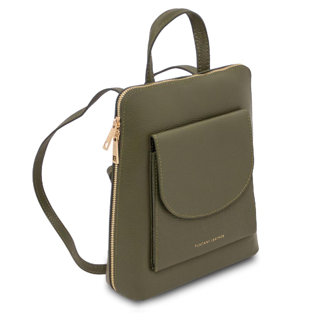 Tuscany Leather Zaino Piccolo da Donna in Pelle Presa