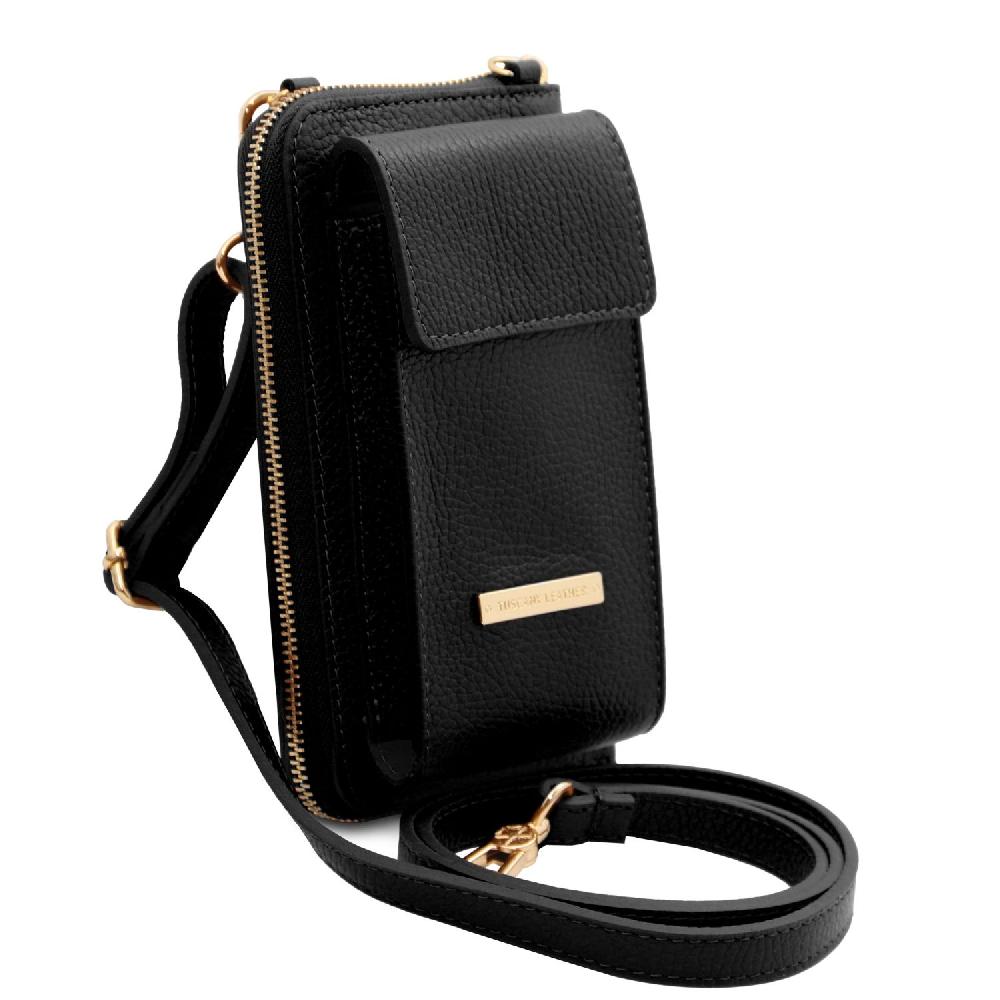 Tuscany Leather Portafoglio/portacellulare in Pelle con Tracolla Negozi Online