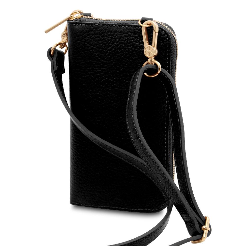 Tuscany Leather Portafoglio/portacellulare in Pelle con Tracolla Negozi Online