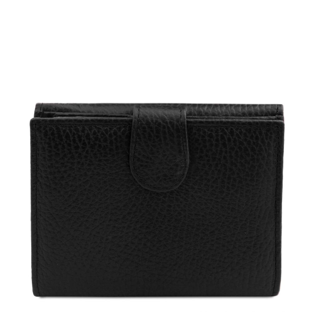 Tuscany Leather Esclusivo Portafoglio da Donna 3 Ante con Portaspiccioli in Pelle Presa