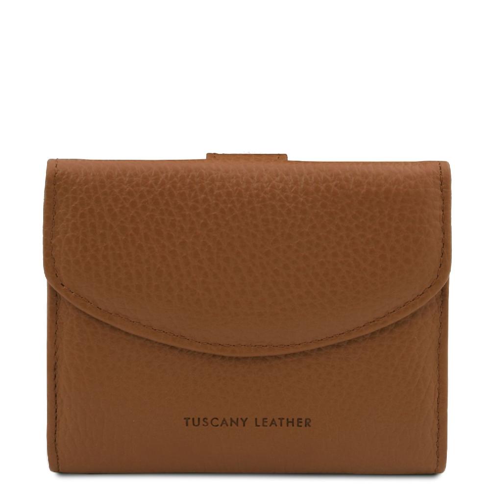 Tuscany Leather Esclusivo Portafoglio da Donna 3 Ante con Portaspiccioli in Pelle Sconto