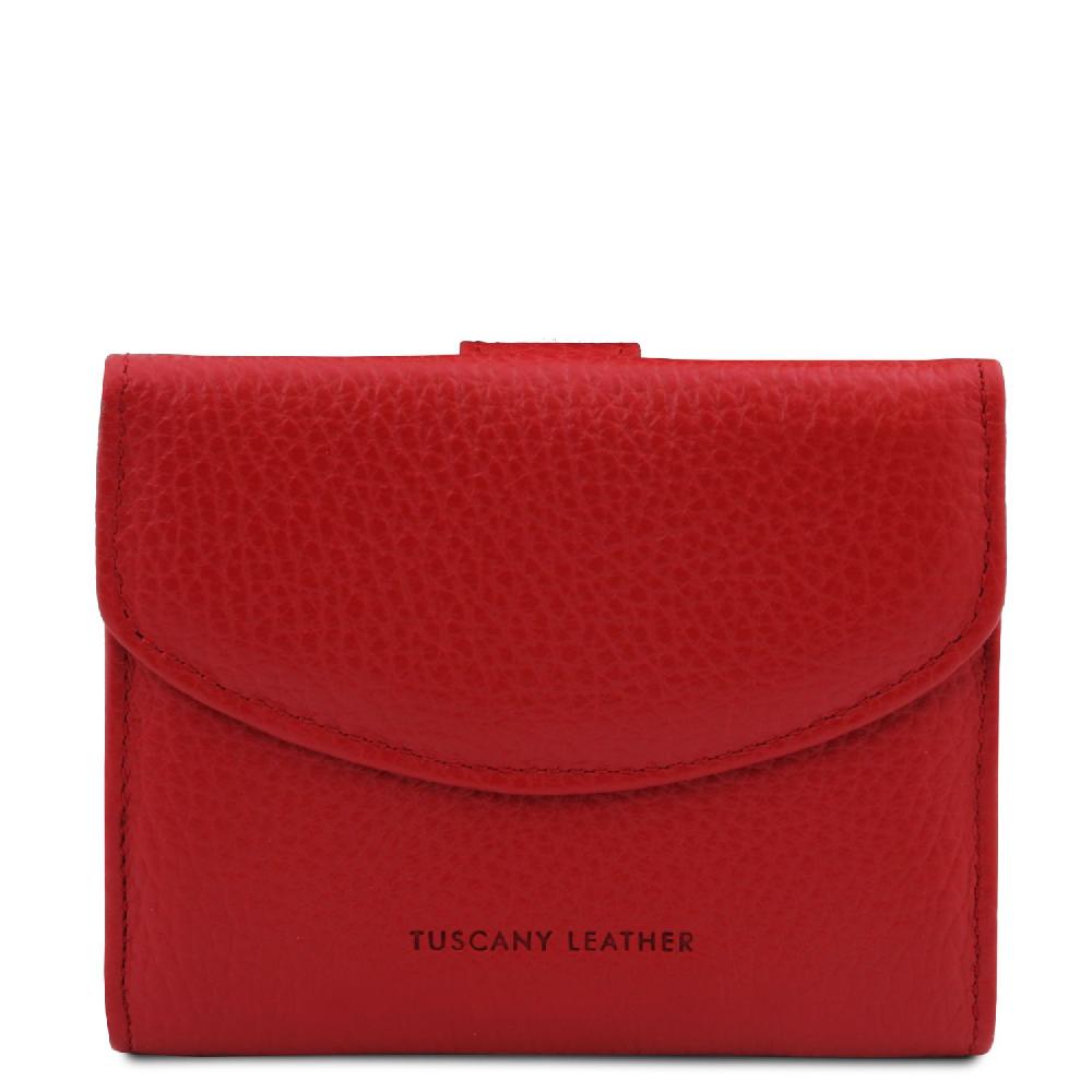 Tuscany Leather Esclusivo Portafoglio da Donna 3 Ante con Portaspiccioli in Pelle Economico