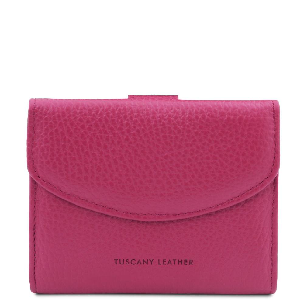 Tuscany Leather Esclusivo Portafoglio da Donna 3 Ante con Portaspiccioli in Pelle Latest fashion