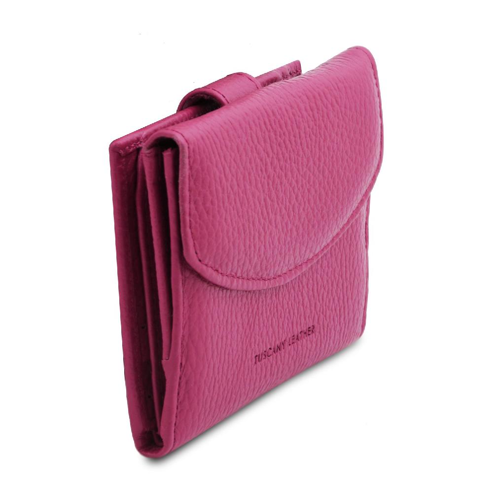 Tuscany Leather Esclusivo Portafoglio da Donna 3 Ante con Portaspiccioli in Pelle Latest fashion