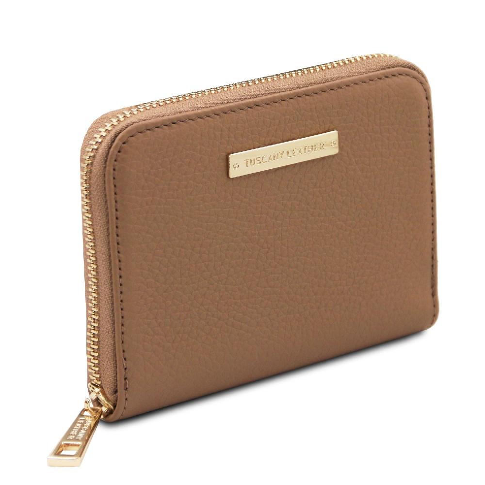 Tuscany Leather Esclusivo Portafogli in Pelle zip Around Saldi Di Fabbrica