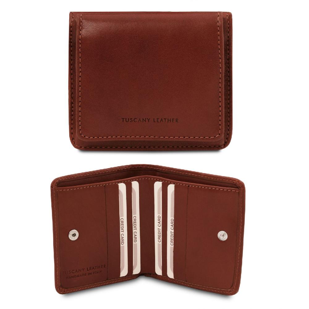 Tuscany Leather Esclusivo Portafogli in Pelle con Portamonete In Saldo