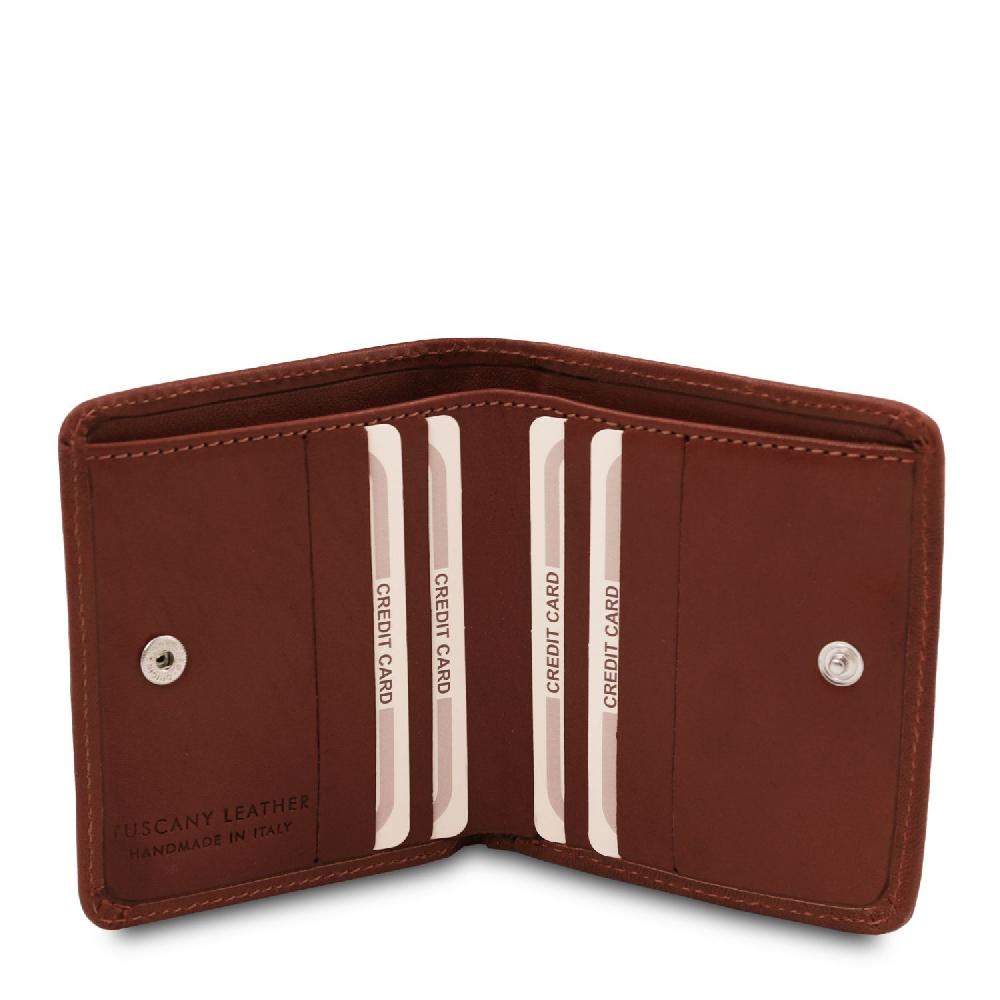 Tuscany Leather Esclusivo Portafogli in Pelle con Portamonete In Saldo