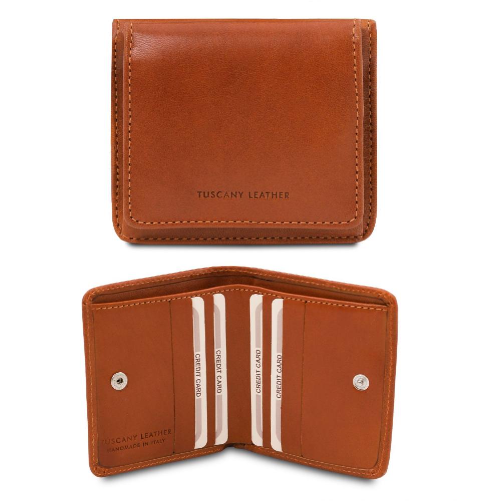 Tuscany Leather Esclusivo Portafogli in Pelle con Portamonete Nuova