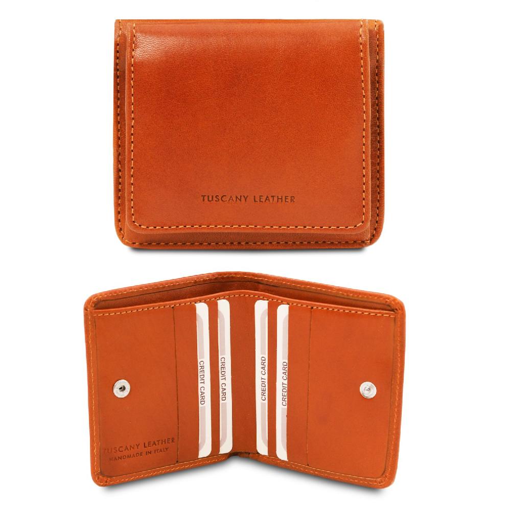Tuscany Leather Esclusivo Portafogli in Pelle con Portamonete Italia