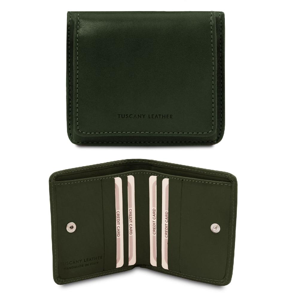 Tuscany Leather Esclusivo Portafogli in Pelle con Portamonete In Linea
