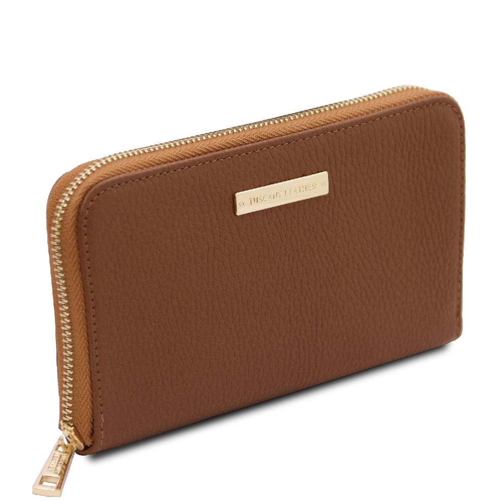 Tuscany Leather Esclusivo Portafogli in Pelle zip Around Soddisfazione Garantita