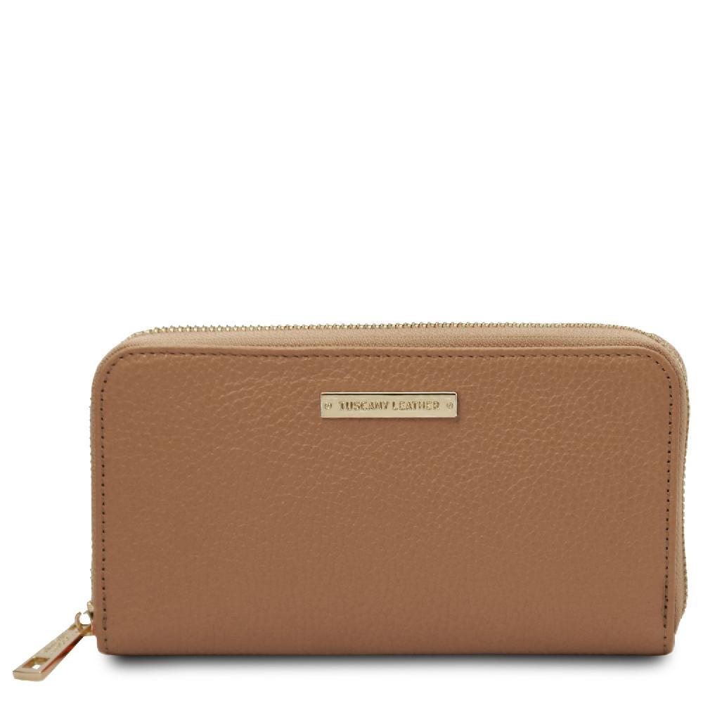 Tuscany Leather Esclusivo Portafogli in Pelle zip Around Qualità Garantita