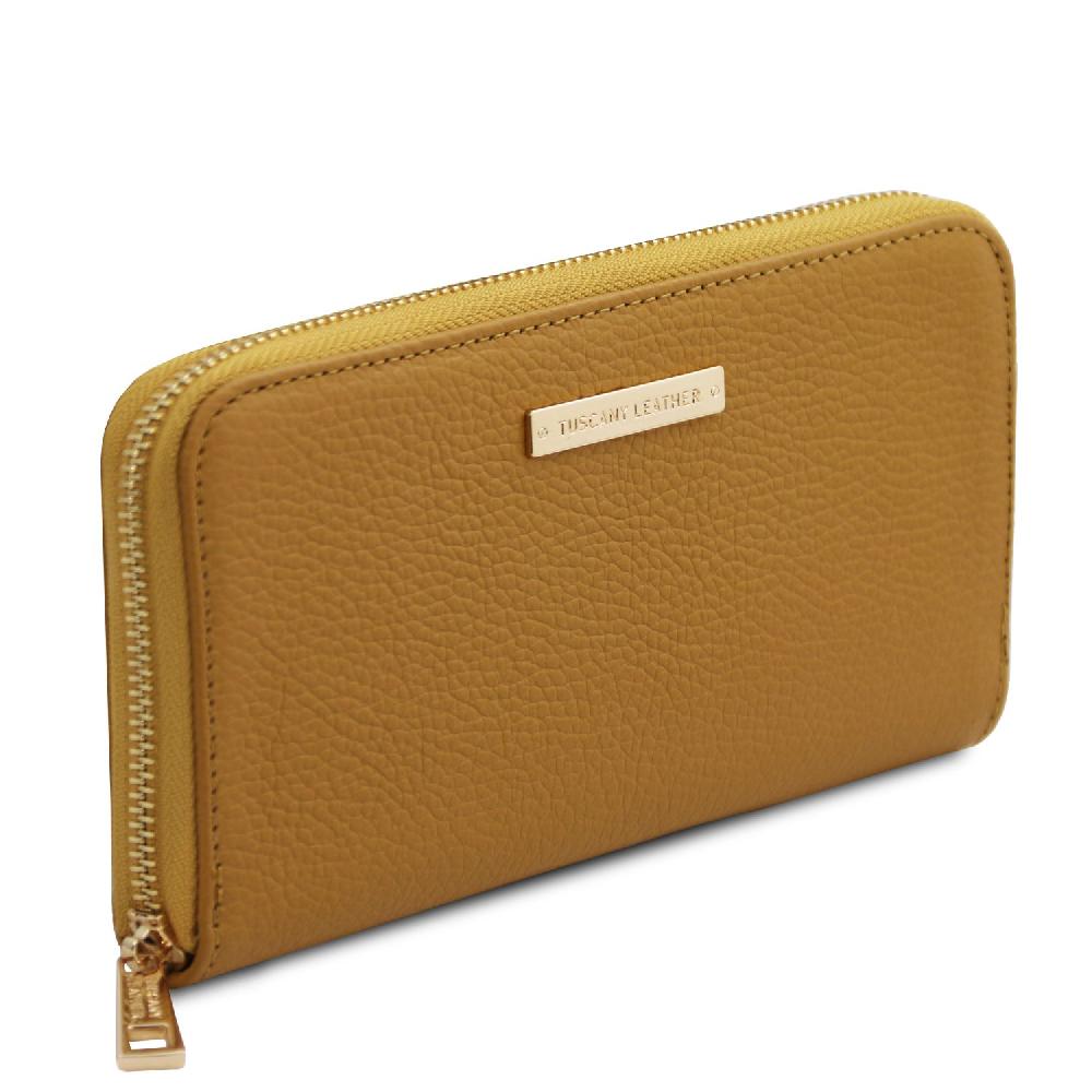 Tuscany Leather Esclusivo Portafogli in Pelle zip Around Promozione Limitata