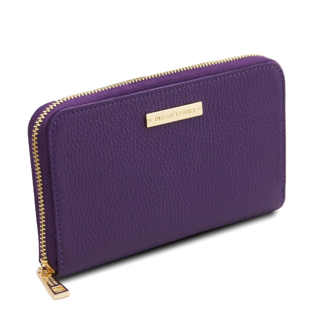 Tuscany Leather Esclusivo Portafogli in Pelle zip Around Shopping Online