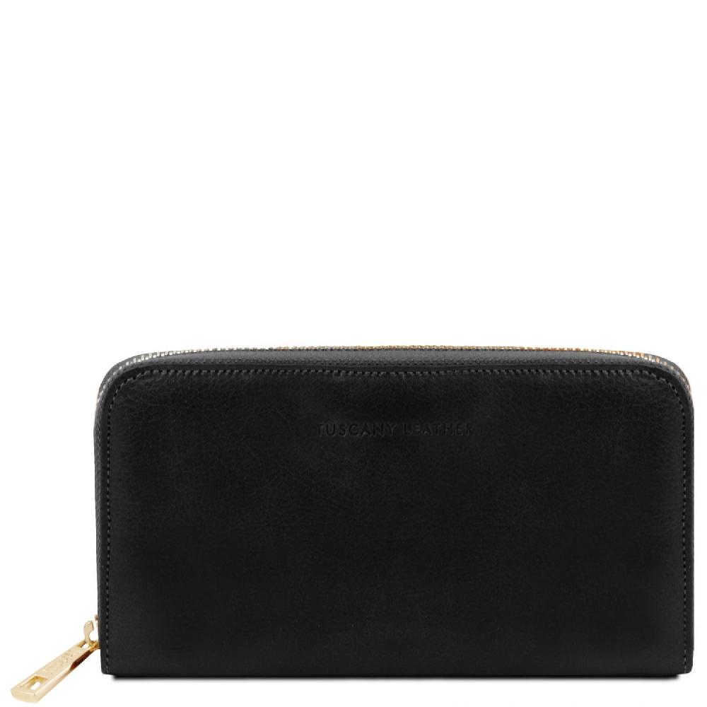 Tuscany Leather Esclusivo Portafogli in Pelle zip Around Affare Del Giorno