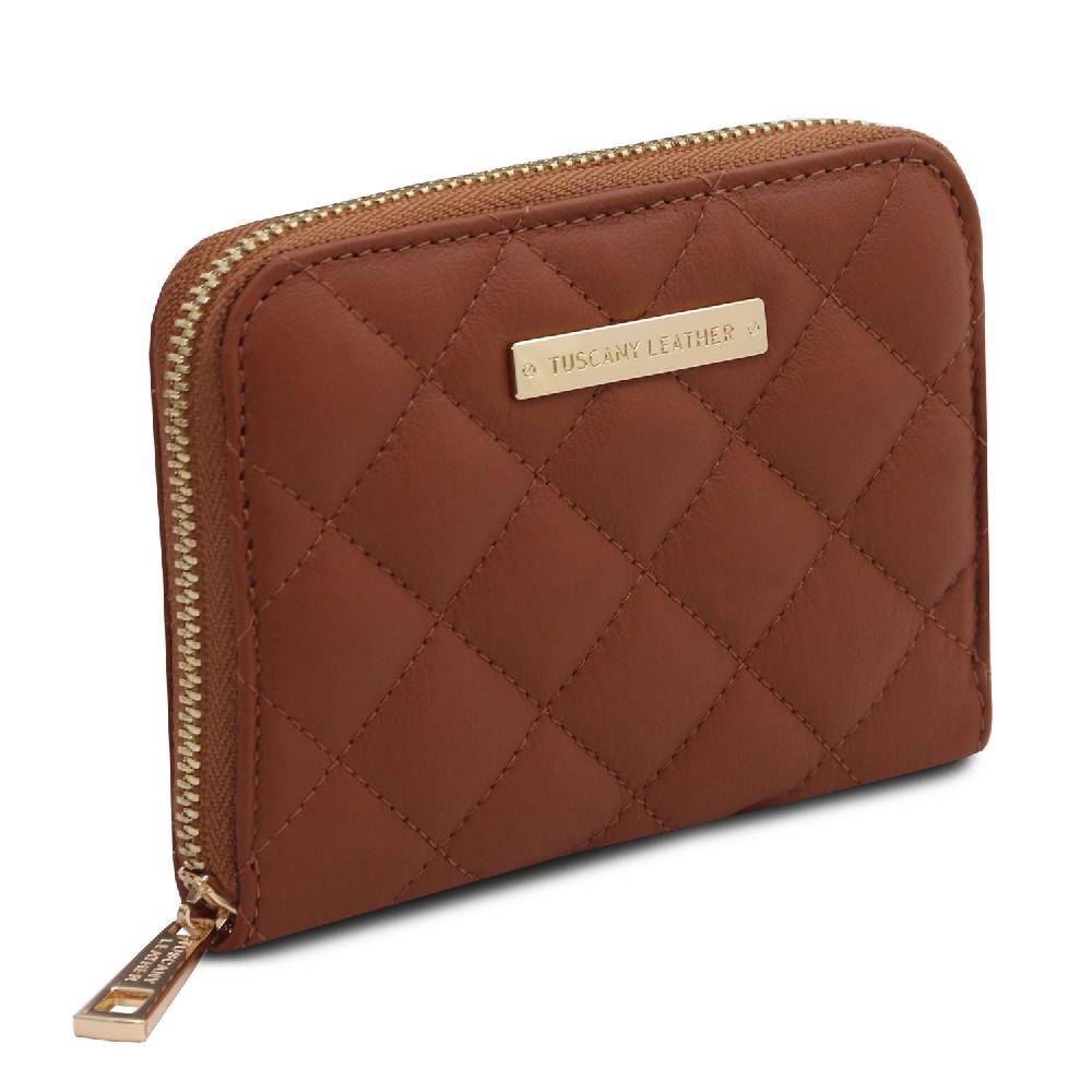 Tuscany Leather Esclusivo Portafogli in Pelle Morbida zip Around Presa