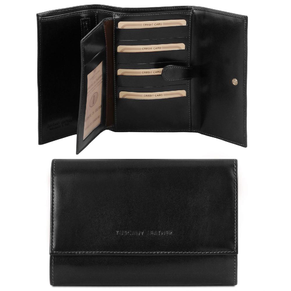 Tuscany Leather Esclusivo Portafogli da Donna in Pelle 4 Ante Offerte
