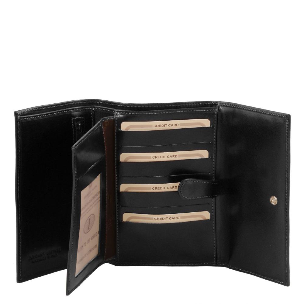 Tuscany Leather Esclusivo Portafogli da Donna in Pelle 4 Ante Offerte