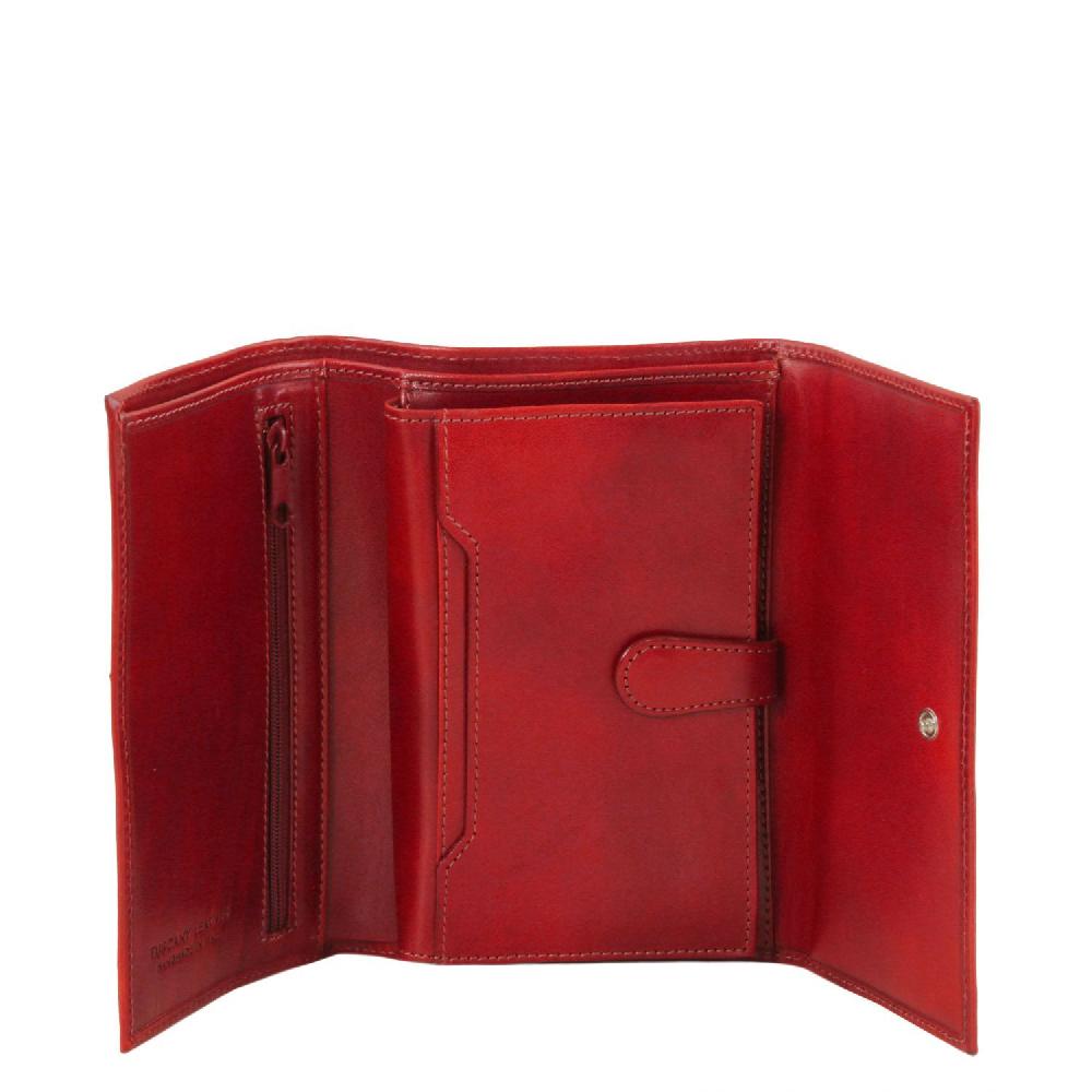 Tuscany Leather Esclusivo Portafogli da Donna in Pelle 4 Ante Vendita Economica