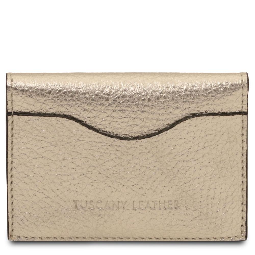 Tuscany Leather Porta Biglietti da Visita / Carte di Credito in Pelle Soddisfazione Garantita