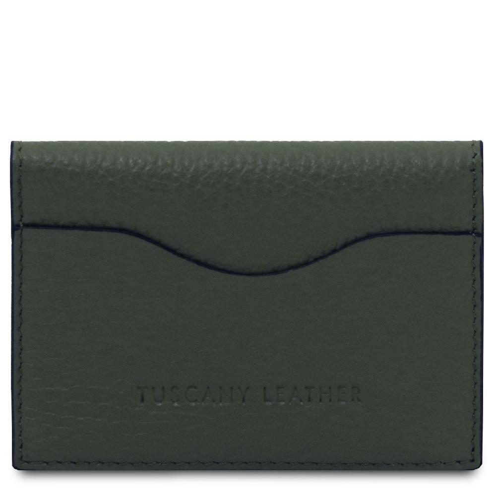 Tuscany Leather Porta Biglietti da Visita / Carte di Credito in Pelle Qualità Garantita