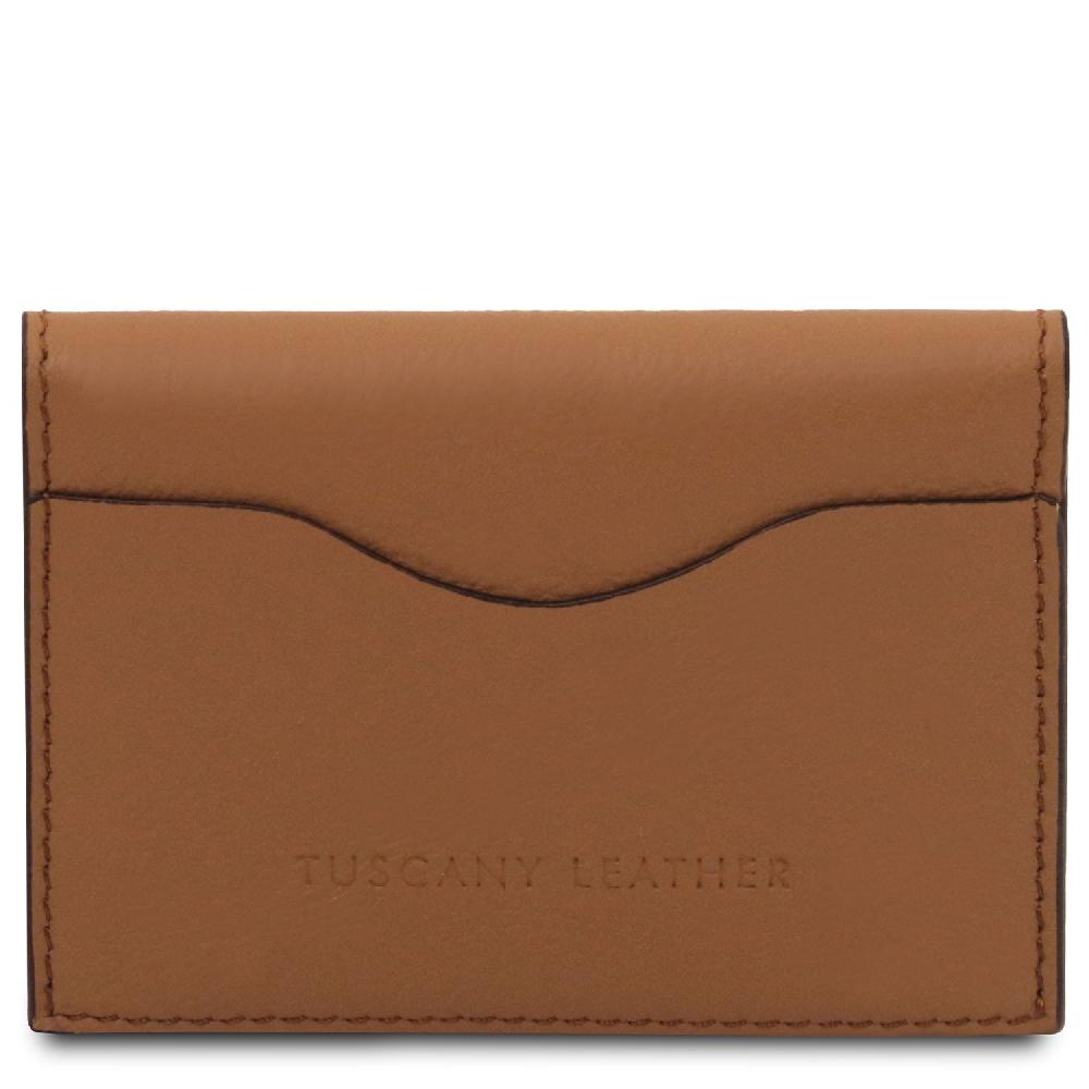 Tuscany Leather Porta Biglietti da Visita / Carte di Credito in Pelle Consegna Veloce