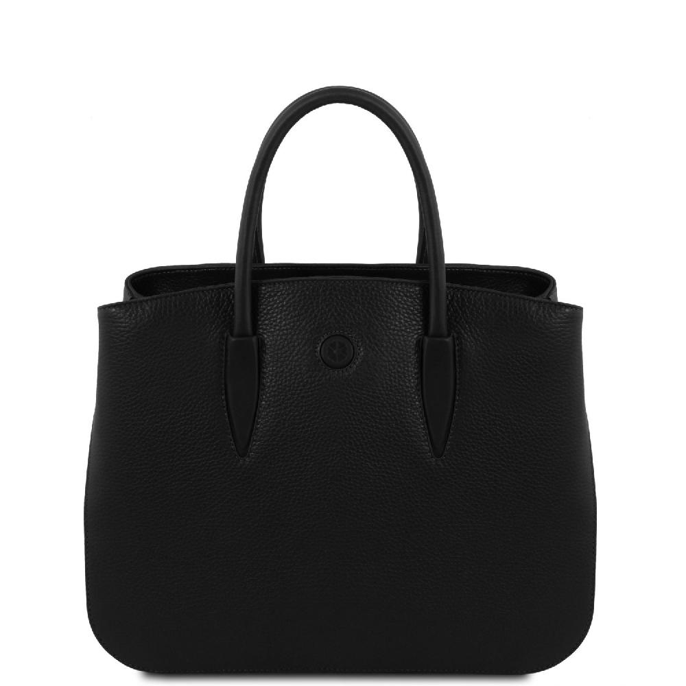 Tuscany Leather Borsa a Mano in Pelle e Portafoglio in Pelle 3 Ante con Portaspiccioli Spedizione Gratuita