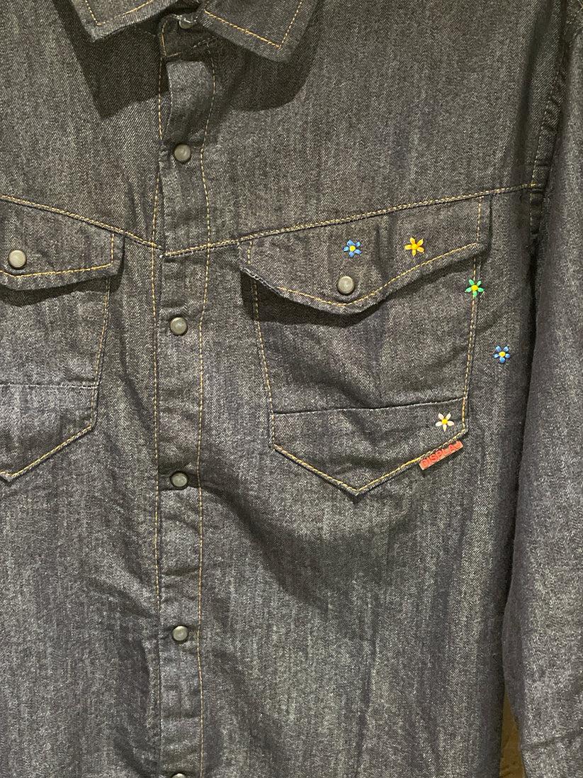 Underground Couture Camicia Denim Displaj Economico