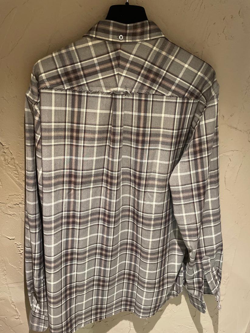 Underground Couture Camicia Quadri Marrone Liberty Rose Vendita Calda