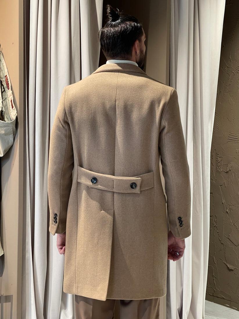 Underground Couture Cappotto Cammello Doppiopetto Italy