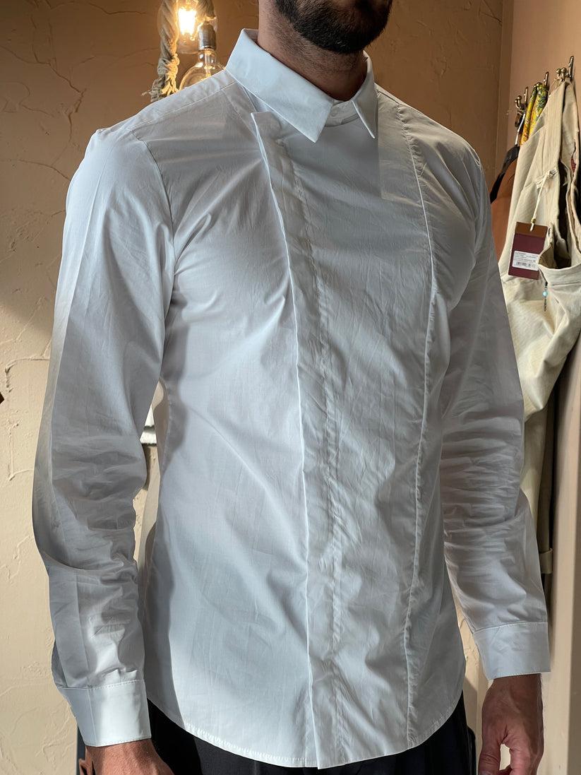 Underground Couture Camicia Parigi Bianca Doppia chiusura Vendita Calda