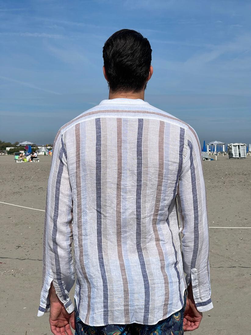 Underground Couture Camicia Lino Coreana Riga Moda
