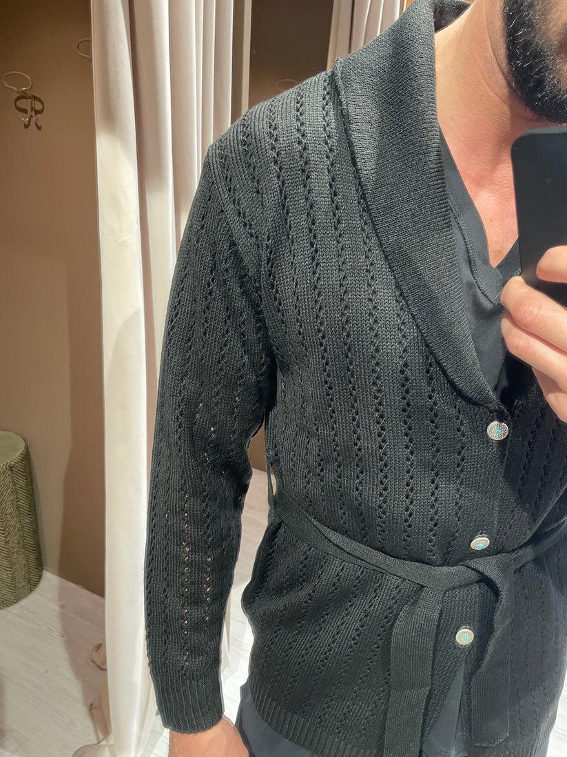 Underground Couture Cardigan Traforato Nero Nuovo