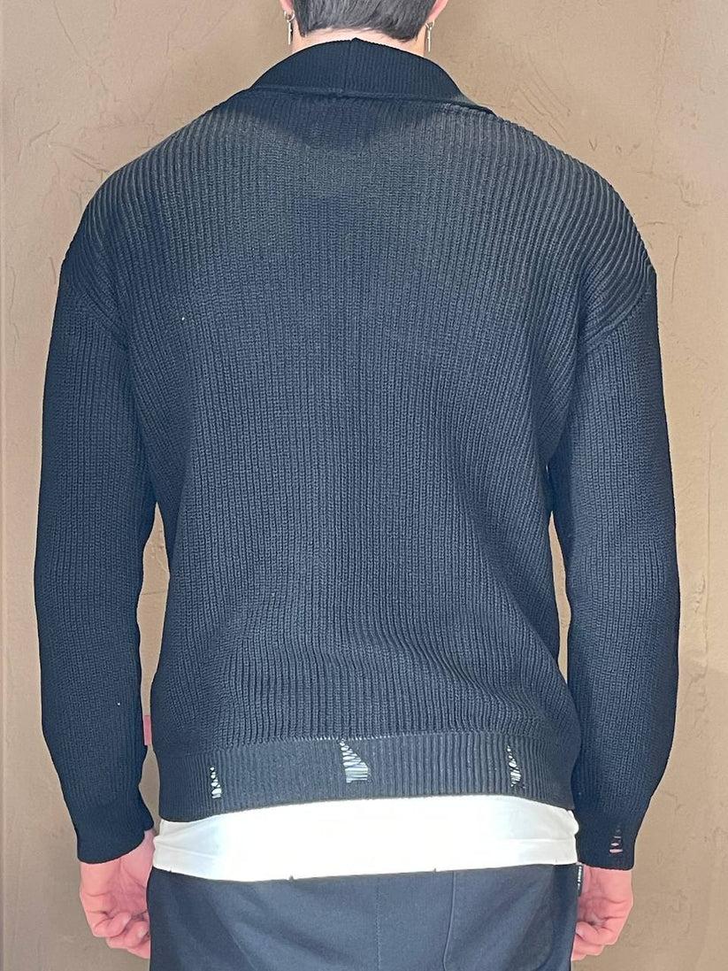 Underground Couture Cardigan Filo Nero Soddisfazione Garantita