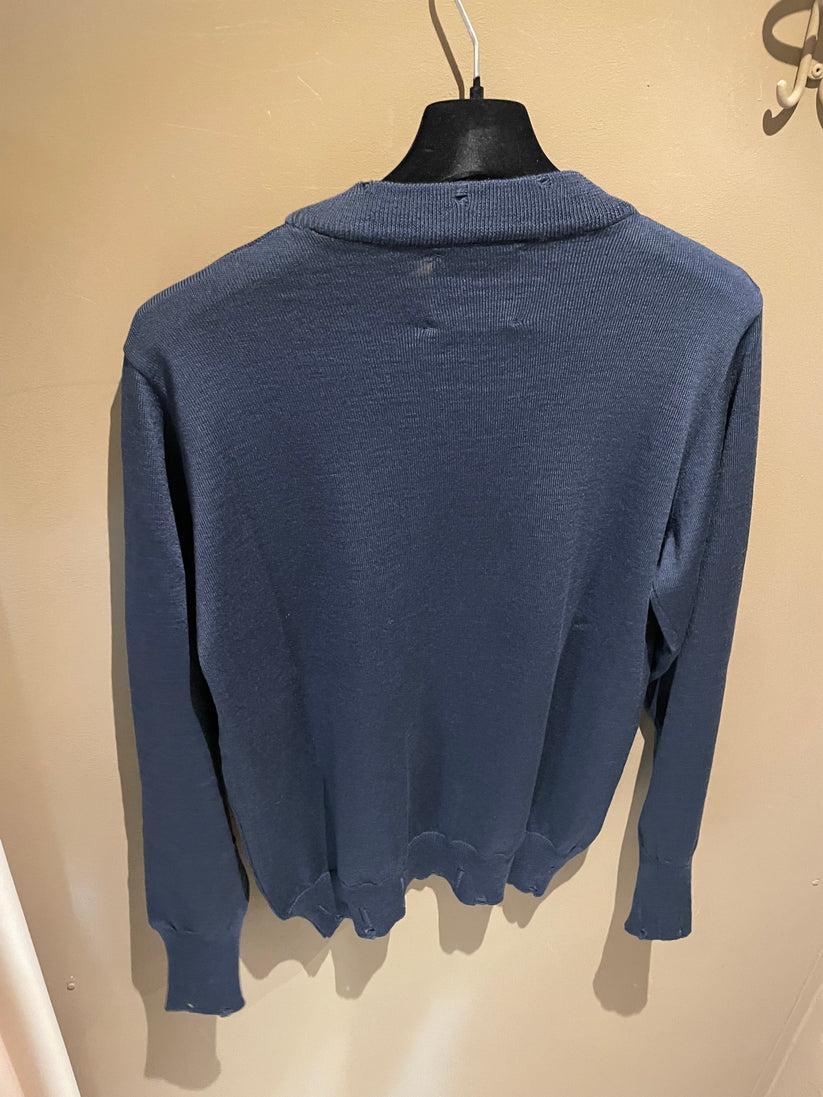 Underground Couture Maglione Blu Rotture Consegna Veloce