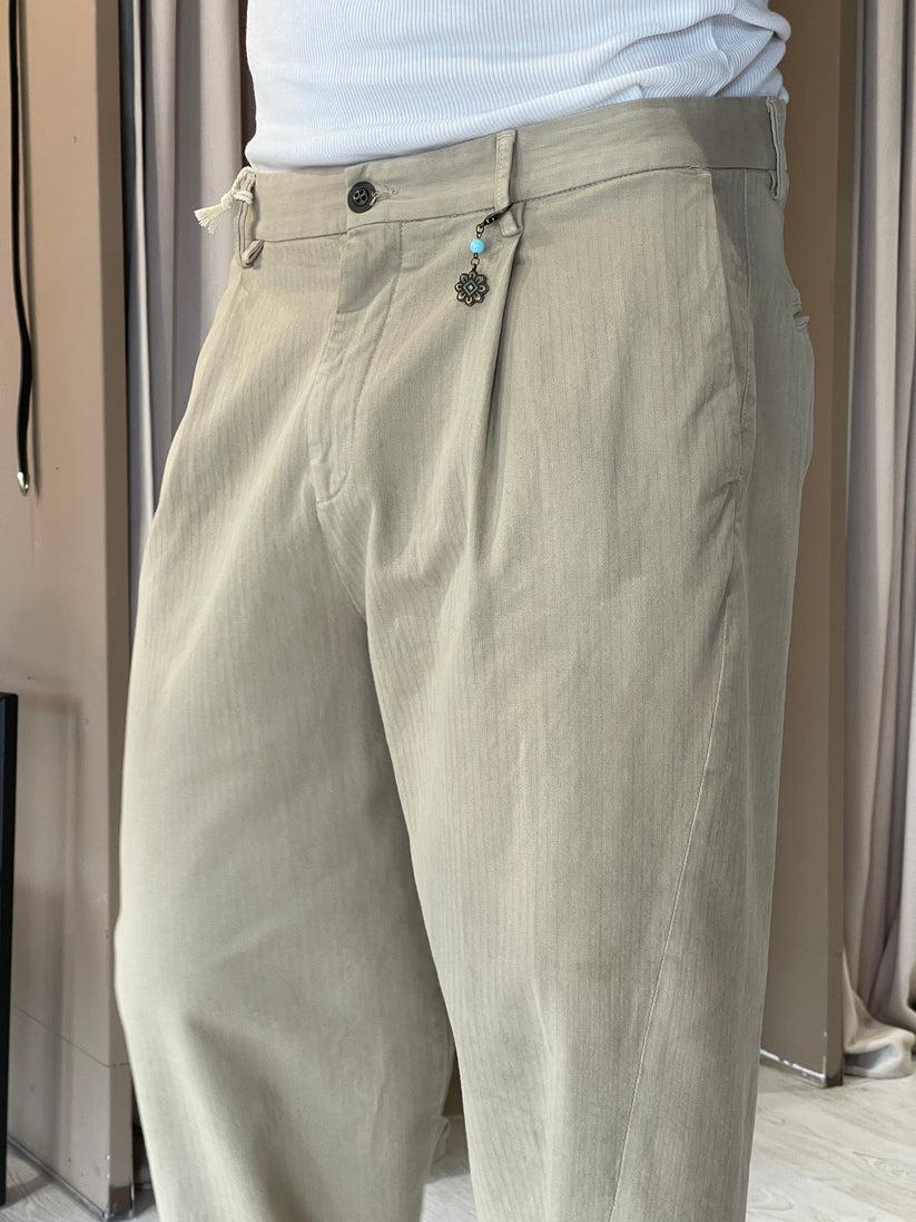 Underground Couture Pantalone Beige Telacruda Presa