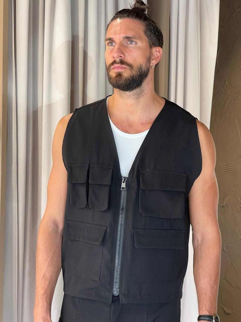 Underground Couture Gilet POCKET Nero In Vendita