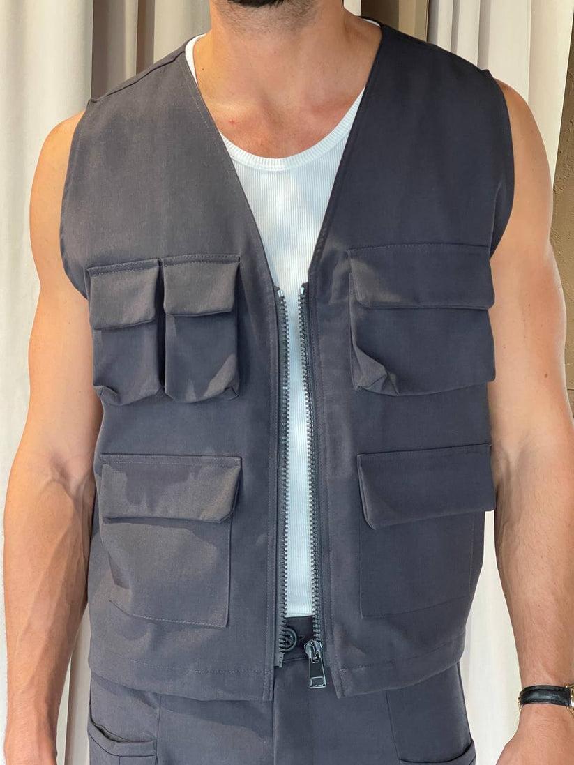 Underground Couture Gilet POCKET Grigio Saldi