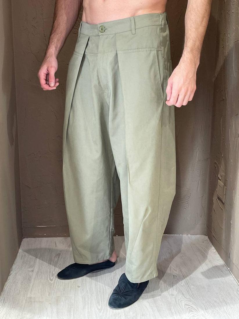 Underground Couture Pantalone Japan Verde Promozione