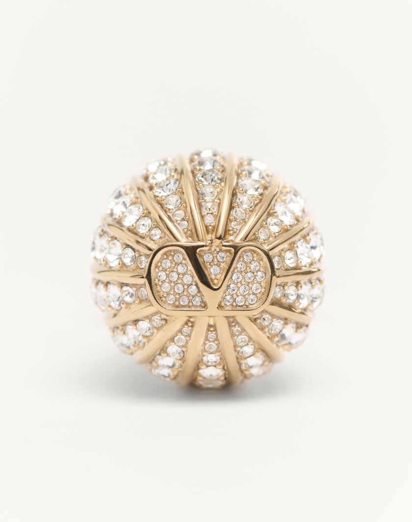 Valentino Handbags Orecchini Poetiques Des Gouttes In Metallo E Cristalli Swarovski® per Donna in Oro/crystal | Valentino IT Online