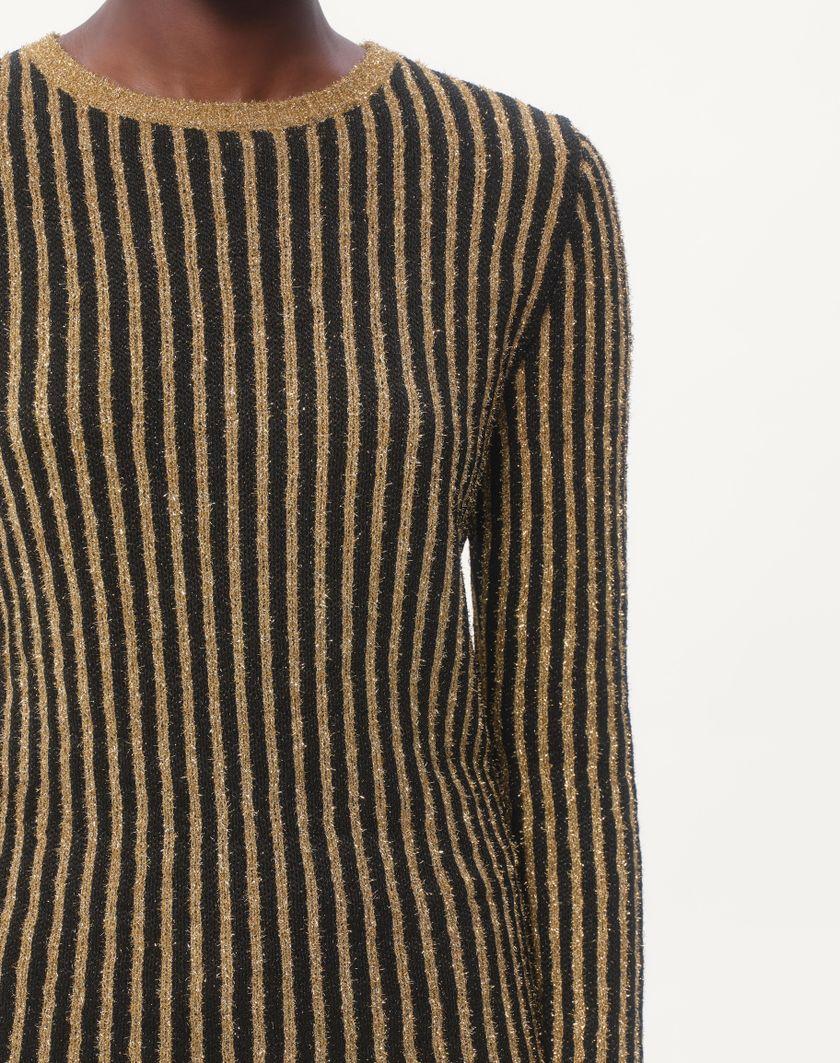 Valentino Handbags Maglia In Lurex per Donna in Nero/oro | Valentino IT In Vendita